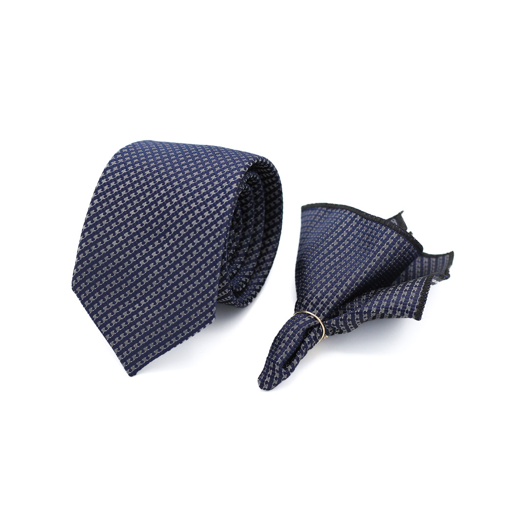 ست کراوات و دستمال جیب مردانه مدل AT201