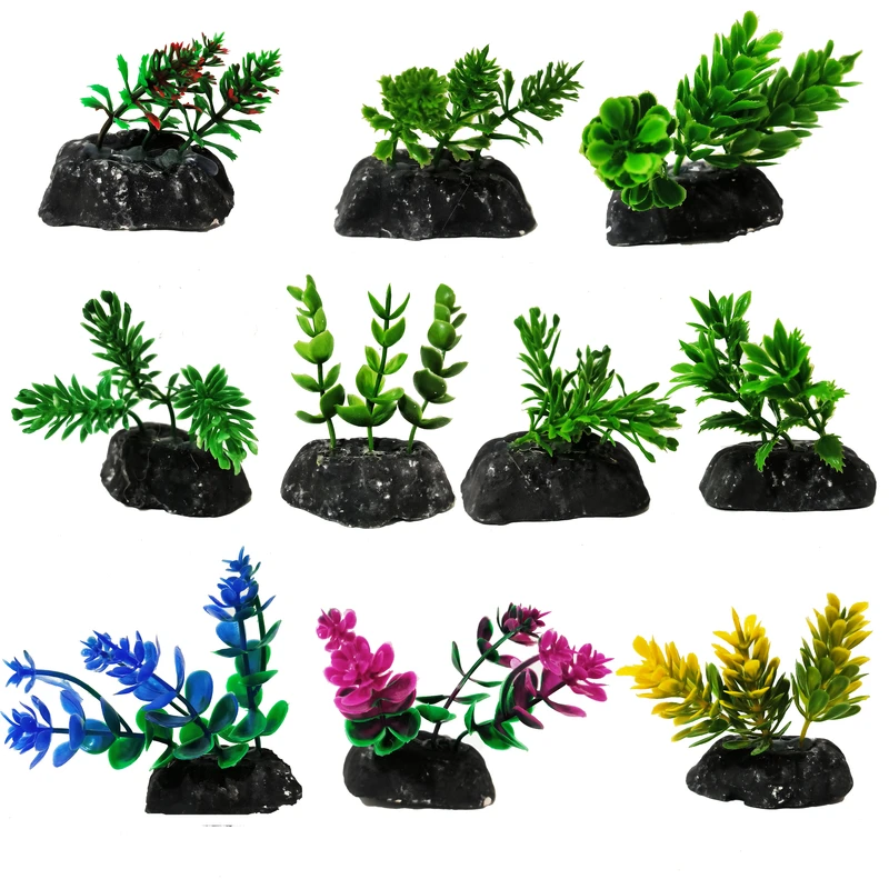 گیاه تزیینی آکواریوم کد VB09 مجموعه 10 عددی