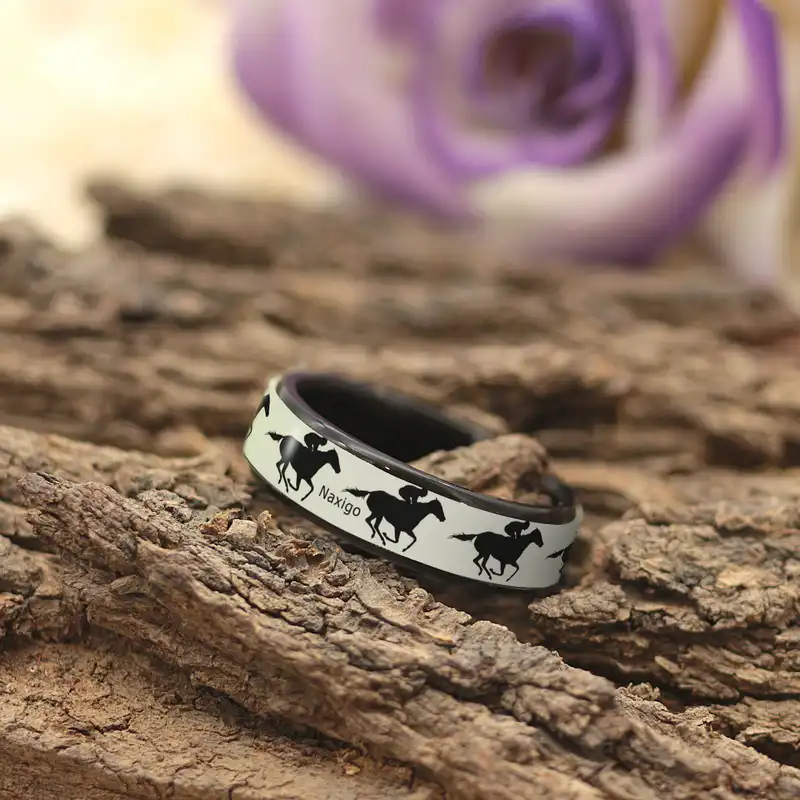 انگشتر ناکسیگو طرح اسب سواری مدل RG5209