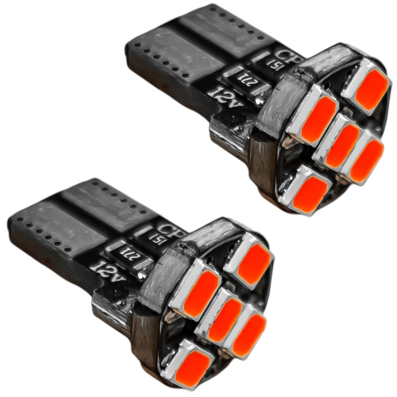 لامپ کوچک چراغ جلو و پلا‌ک خودرو تک حالته فورس مدل ۵ تایی SMD کد RD پایه تک کنتاکت مناسب برای کیا ریو و سیتروئن زانتیا بسته ۲ عددی