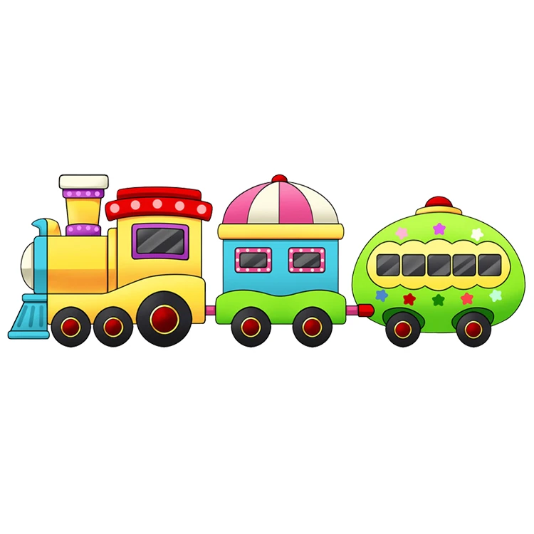 استیکر پارچه و لباس پاد آفرین مدل کارتونی لوکوموتیو کد DKST387