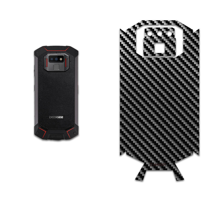 برچسب پوششی ماهوت مدل Glossy-Silver-Fiber مناسب برای گوشی موبایل دوجی S70