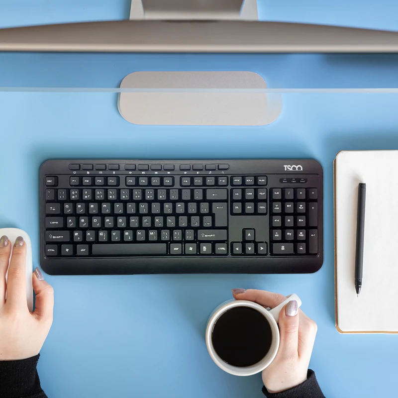 عکس شماره 3 : کیبورد تسکو مدل tkm 8011، سوئیچ ممبران، full size