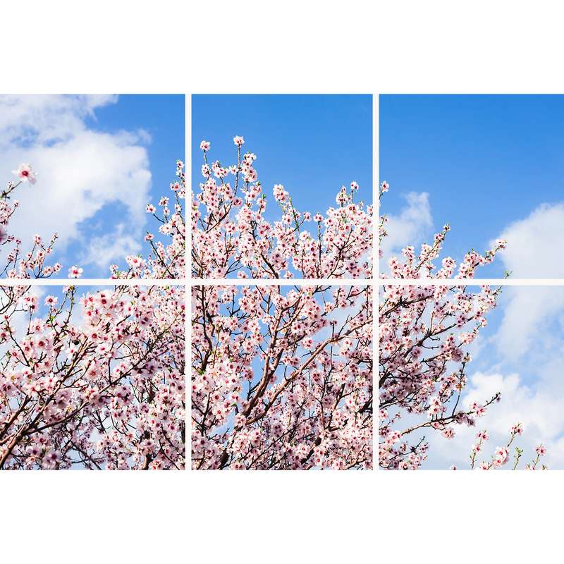 تایل سقفی آسمان مجازی مدل SK-418-2x3 سایز 60x60 مجموعه شش عددی