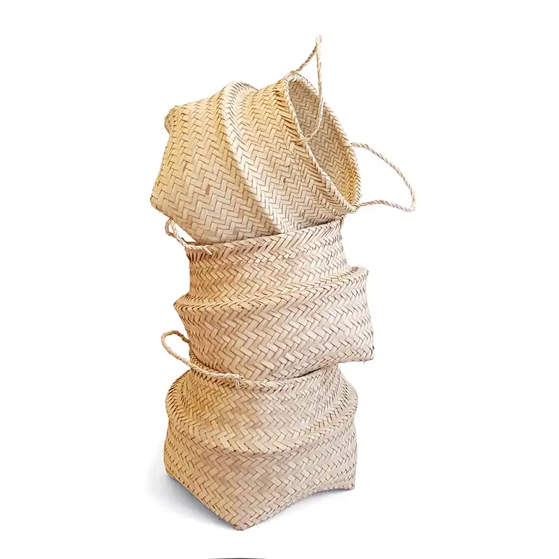 سبد حصیری مدل خمره ای کد 25cm