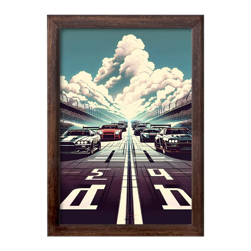 تابلو خندالو طرح ماشین مسابقه ای کد F4955