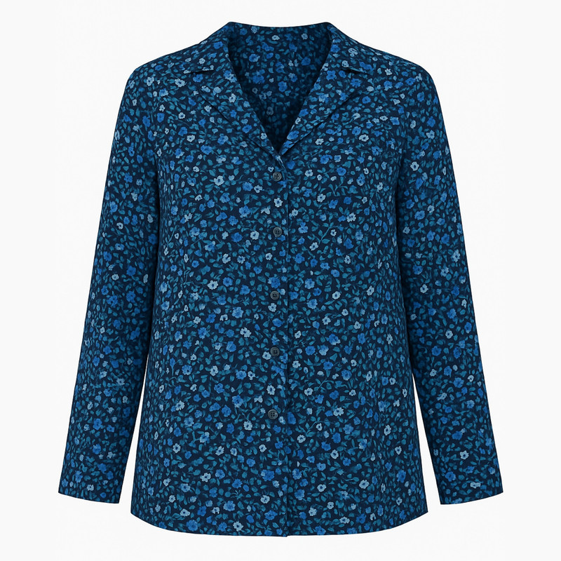 شومیز آستین بلند یقه ایستاده زنانه مدل 2878