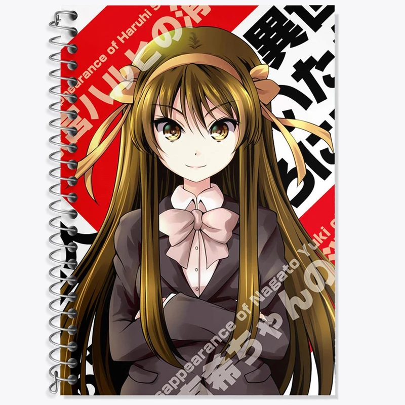 دفتر زبان 50 برگ خندالو مدل سه خط طرح هاروهی انیمه ناپدید شدن هارومی سوزومیا The Disappearance of Haruhi Suzumiya کد 23122