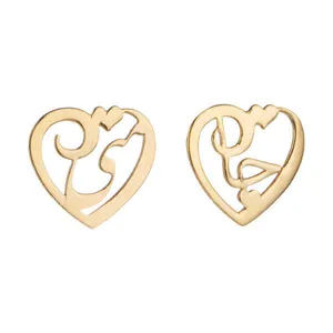 گوشواره طلا 18 عیار زنانه عدنان مدل جان منی ap80