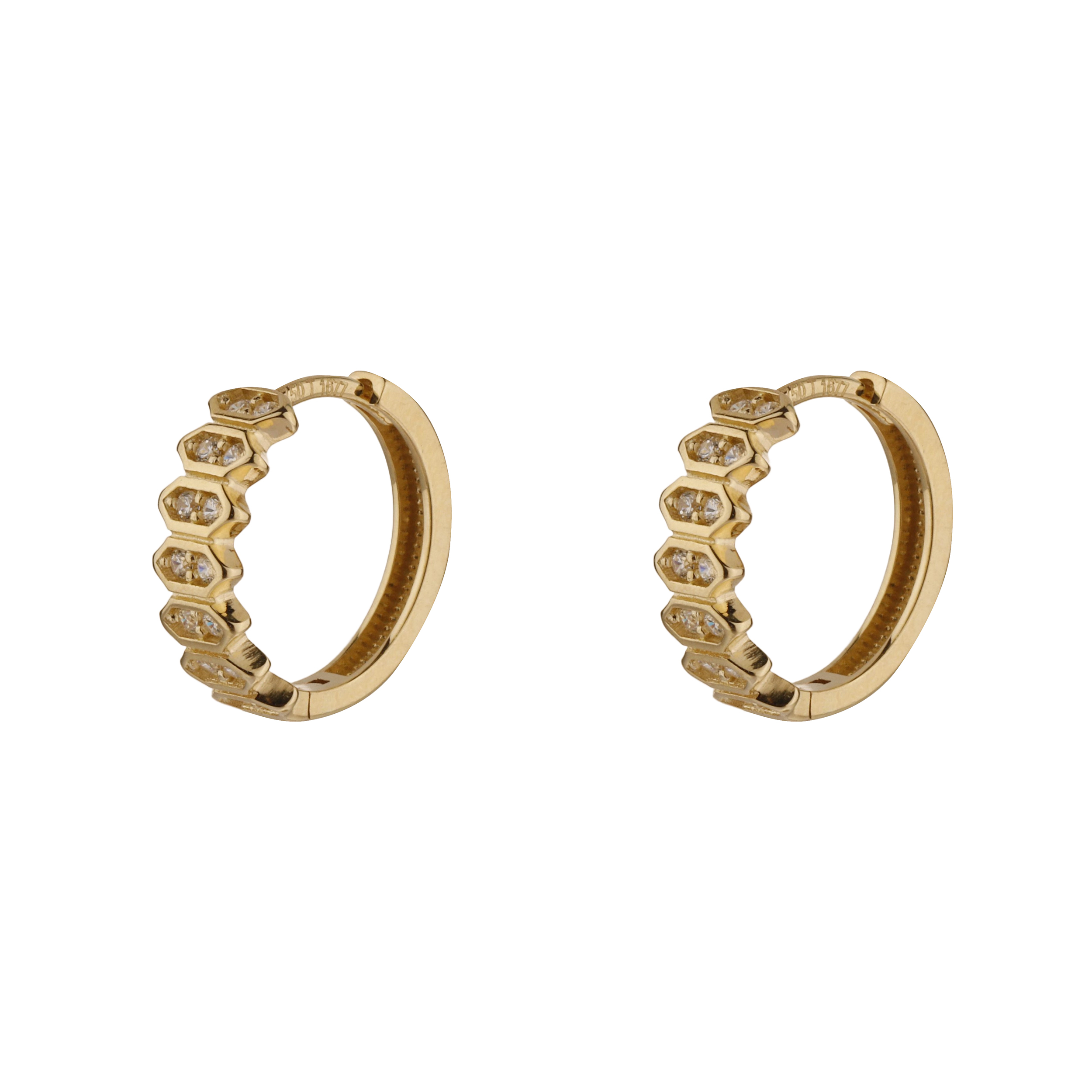 گوشواره طلا 18 عیار زنانه روبی آرت گالری مدل 1328