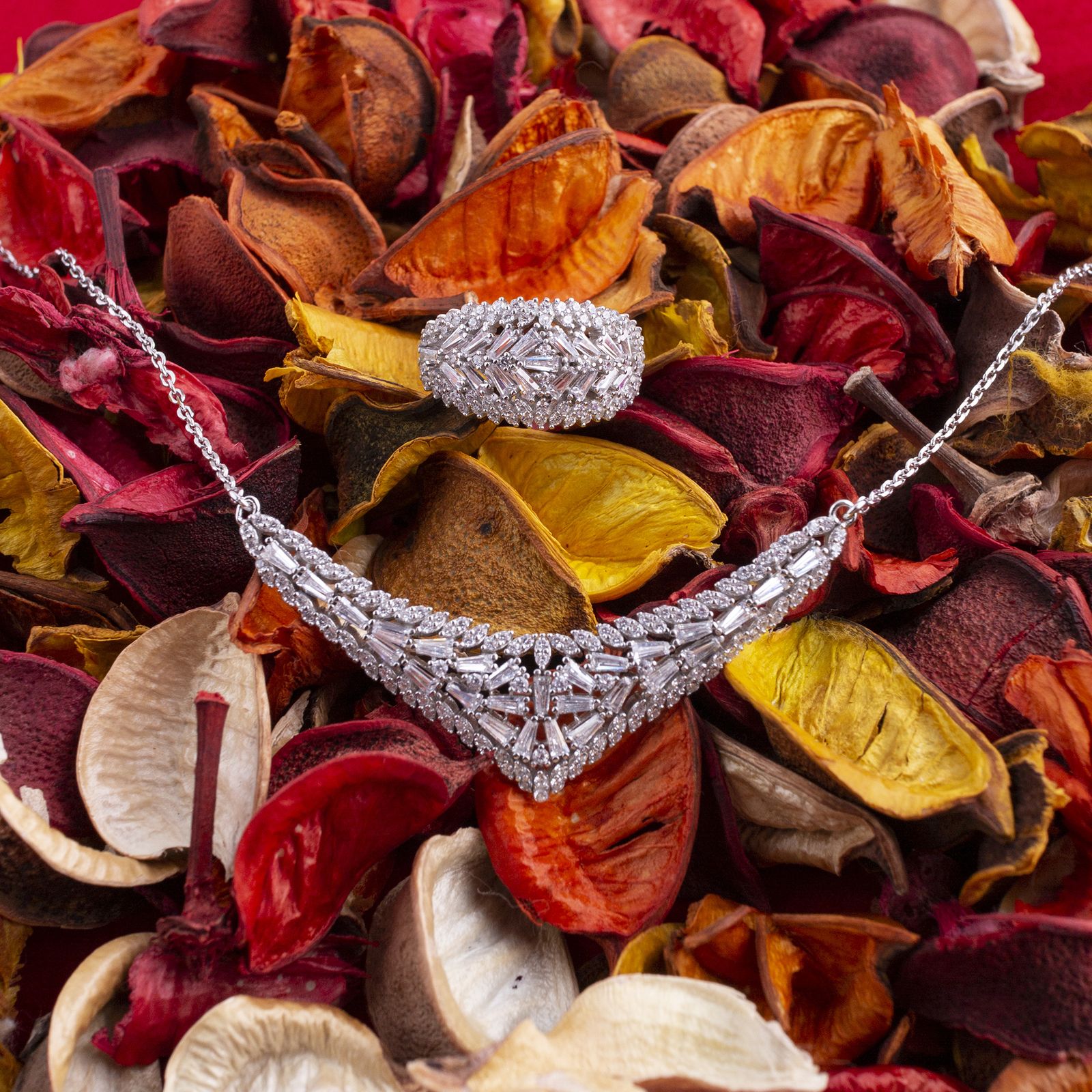 ست نقره زنانه مدل طوقی AMT_M128 - - 7