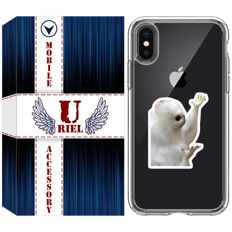 کاور یوریل مدل Clear کد 89 طرح میمون سفید مناسب برای گوشی موبایل اپل iPhone X / XS