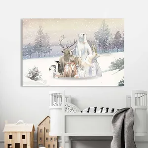 تابلو شاسی کودک شمسه نگار مدل حیوانات و زمستان