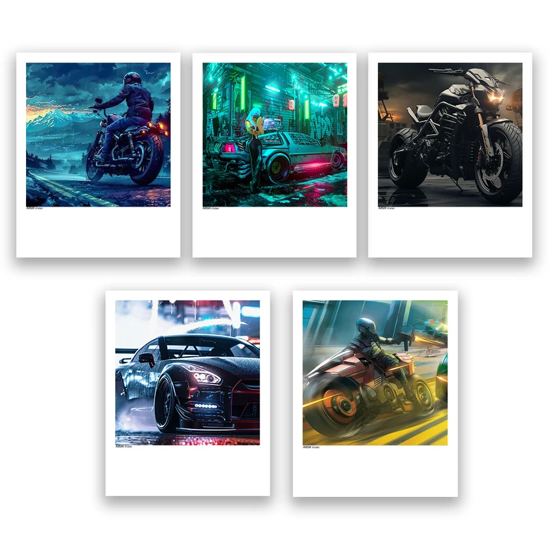 آویز تزیینی عرش مدل فانتزی ماشین کد Asa1117 مجموعه پنج عددی