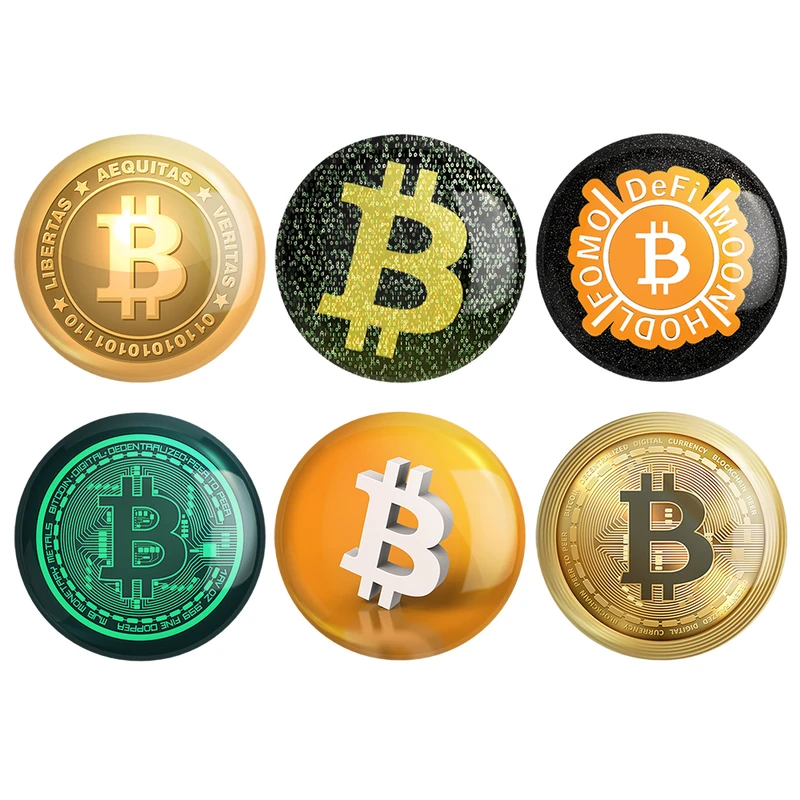 مگنت خندالو طرح ارز دیجیتال بیت کوین Bitcoin کد 407A مجموعه 6 عددی