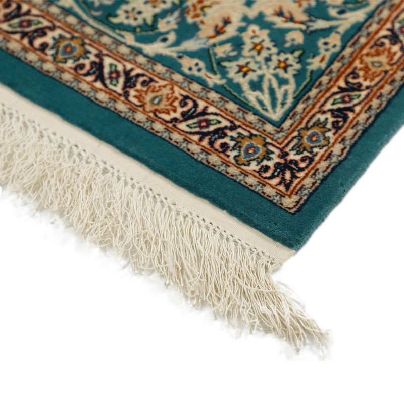 فرش دستبافت دو و نیم متری حکیمی مدل اصفهان چله و گل ابریشم کد 597501