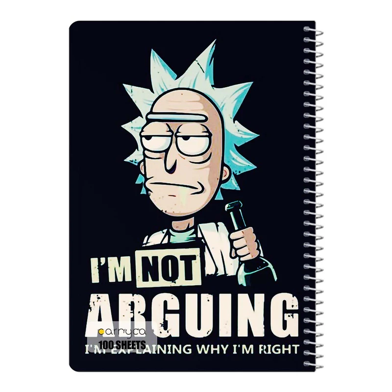 دفتر مشق 100 برگ سیمی کارنیکا طرح ریک و مورتی Rick and Morty کد 48437