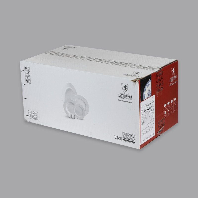 سرویس غذاخوری 28 پارچه 6 نفر چینی زرین ایران مدل ایتالیا اف فلورانس درجه عالی