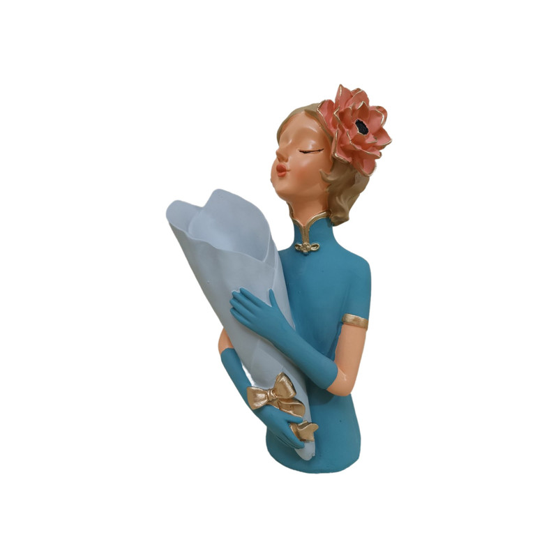 مجسمه مدل دختر گلدان به دست