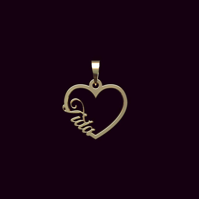 آویز گردنبند طلا 18 عیار زنانه مدوپد مدل اسم تیدا tida کد PB1-10365