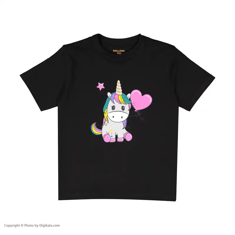 تی شرت آستین کوتاه دخترانه مالدینی مدل T-Kids-04
