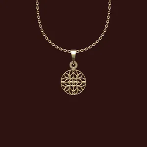 گردنبند طلا 18 عیار زنانه مدوپد مدل هندسی کد X2-1-1080