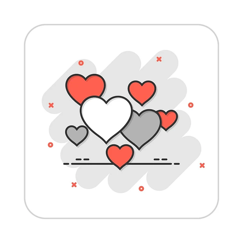 زیر لیوانی کاکتی طرح عاشقانه مدل mp38479