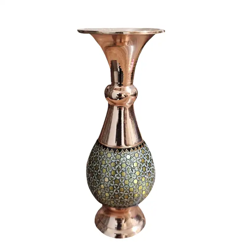 گلدان خاتم کاری مسی کد s107