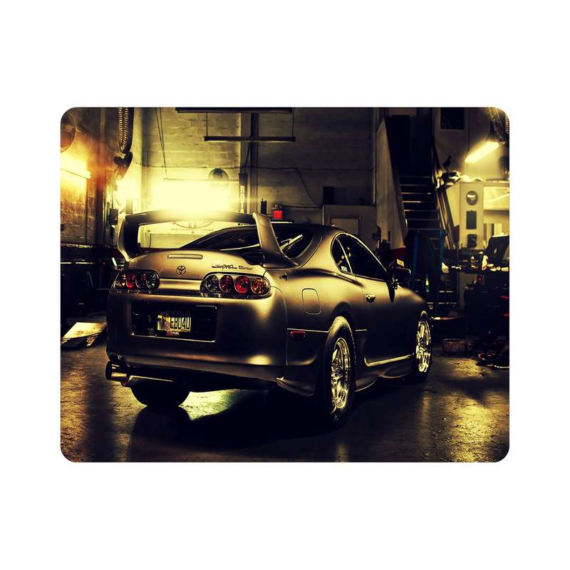 ماوس پد اطلس آبی طرح ماشین مدل T7138