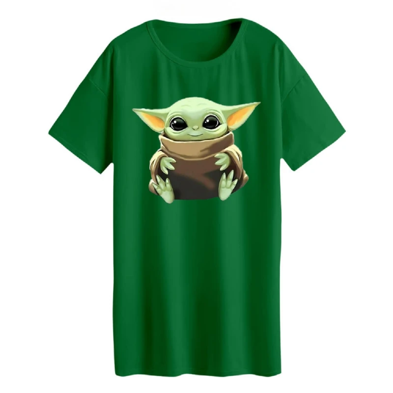 تی شرت لانگ زنانه مدل  بیبی یودا کد 15