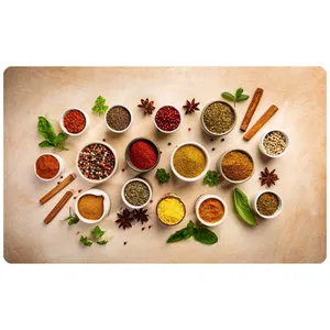 پادری طرح آشپزخانه مدل ادویه رنگی کد m4-605 سایز 46x76 سانتی متر