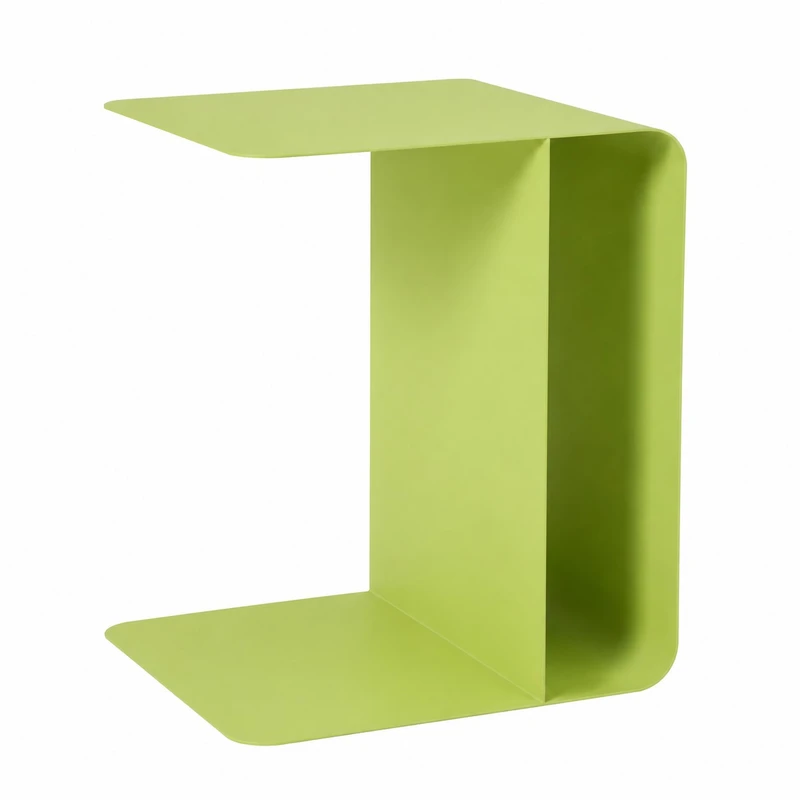 میز عسلی مستطیل با پایه فلز و صفحه فلز مدل side