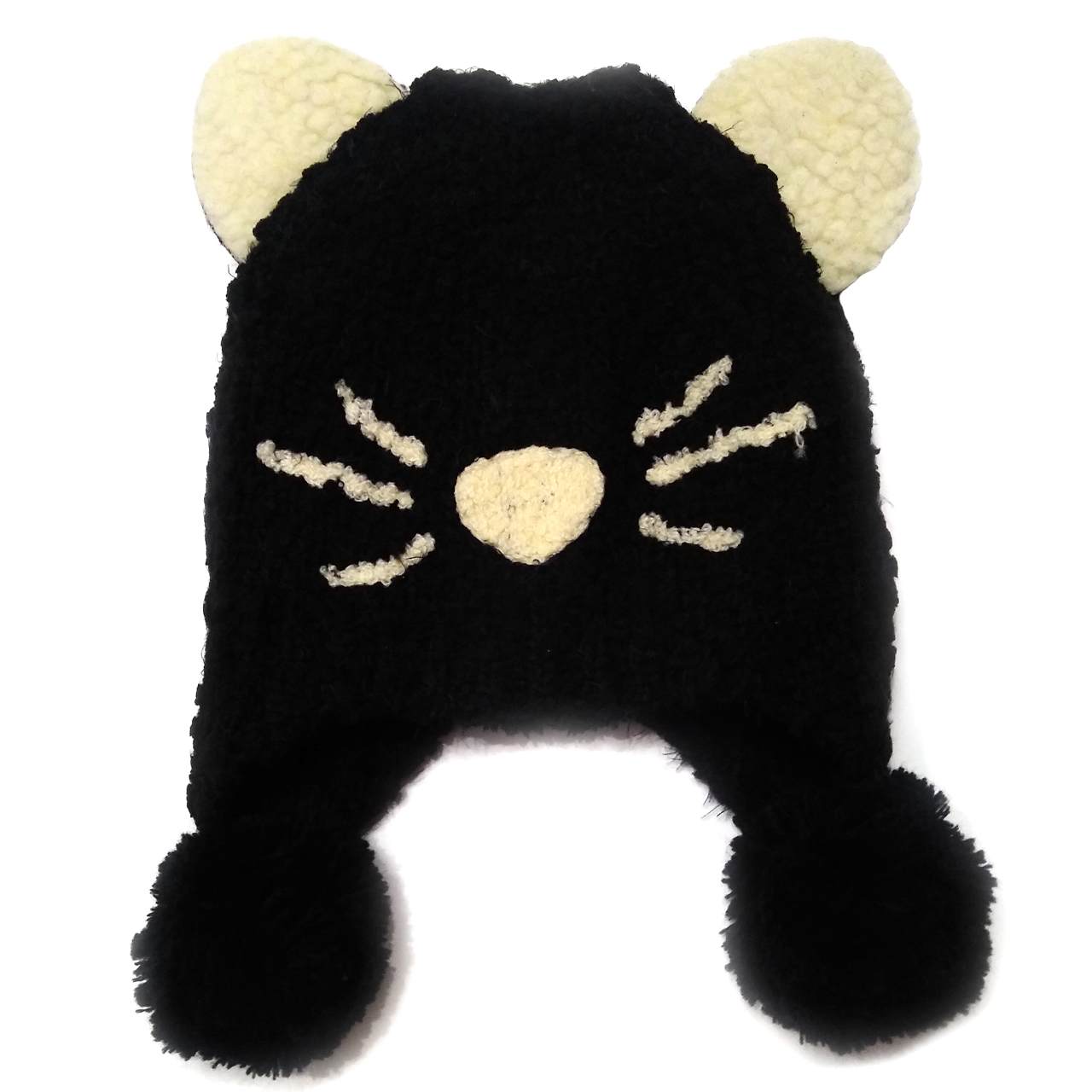 کلاه بافتنی نوزادی طرح گربه کد M408