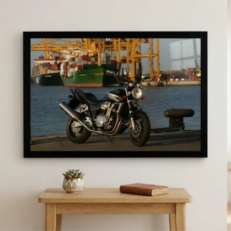 تابلو بکلیت طرح موتور سنگین HONDA CB1300 مدل b-po1518 فریم مشکی
