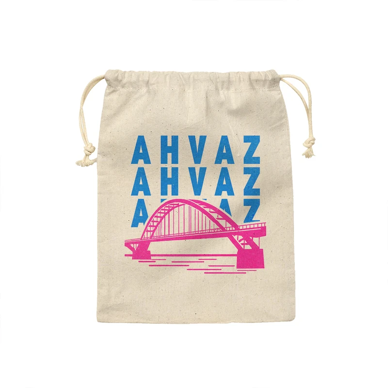 کیسه نان و سبزی ترمه طراحان ایده مدل  پل سفید اهواز کد map0081 - S سایز 19x19 سانتی متر