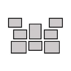 backlit photo frame 215-130 set of 8 numbers