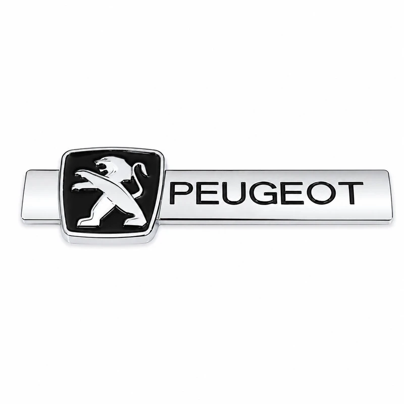 آرم تزئینی رکاب و صندوق خودرو مدل آبکاری طرح PEGU کد A-12