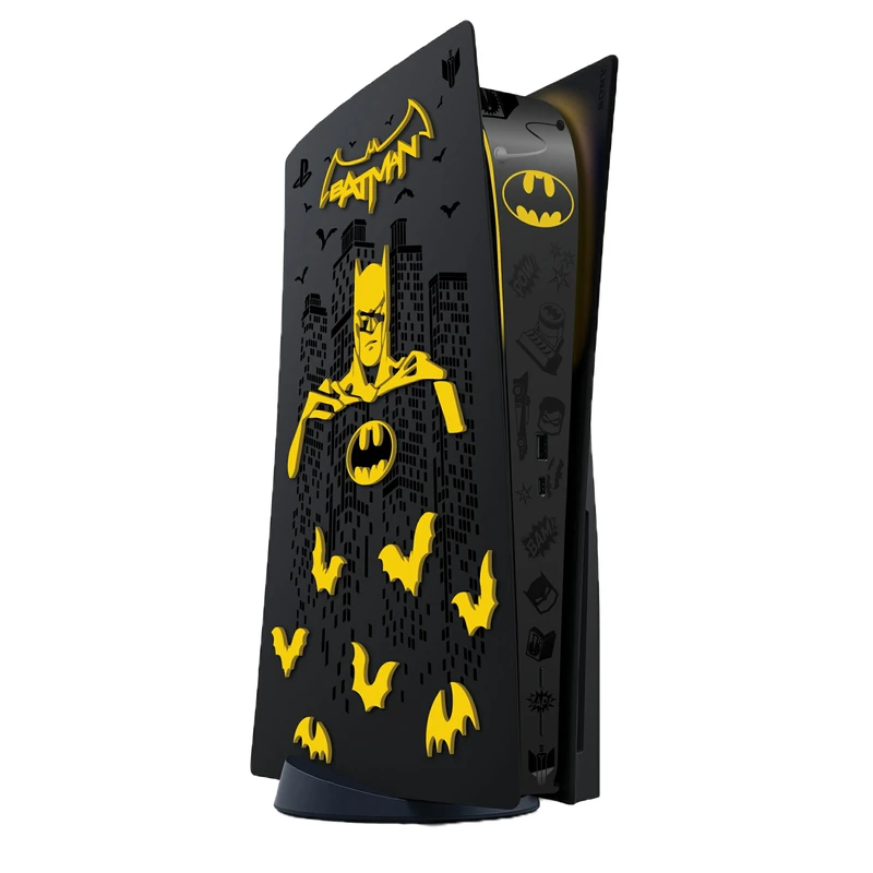 محافظ و برچسب کنسول بازی PlayStation5 ویگارد مدل فیس پلیت سه بعدی Batman Digital Edition