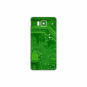 MAHOOT Green Printed Circuit Board Cover Sticker for Samsung Galaxy Alpha