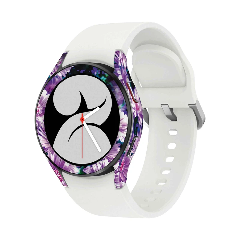  برچسب ماهوت طرح Purple-Flower مناسب برای ساعت هوشمند سامسونگ Watch4 40mm