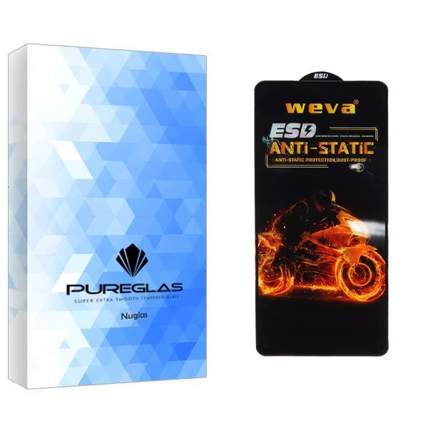 محافظ صفحه نمایش پیور گلس مدل NueGlas Weva ESD مناسب برای گوشی موبایل سامسونگ Galaxy A53 5G/A52/A52 5G/S20 FE/S20 FE 2022/S20 Lite/A52s 5G/A51/M31s