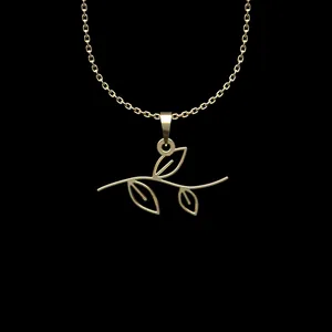 گردنبند طلا 18 عیار زنانه مدوپد مدل برگ کد L2-1-1228