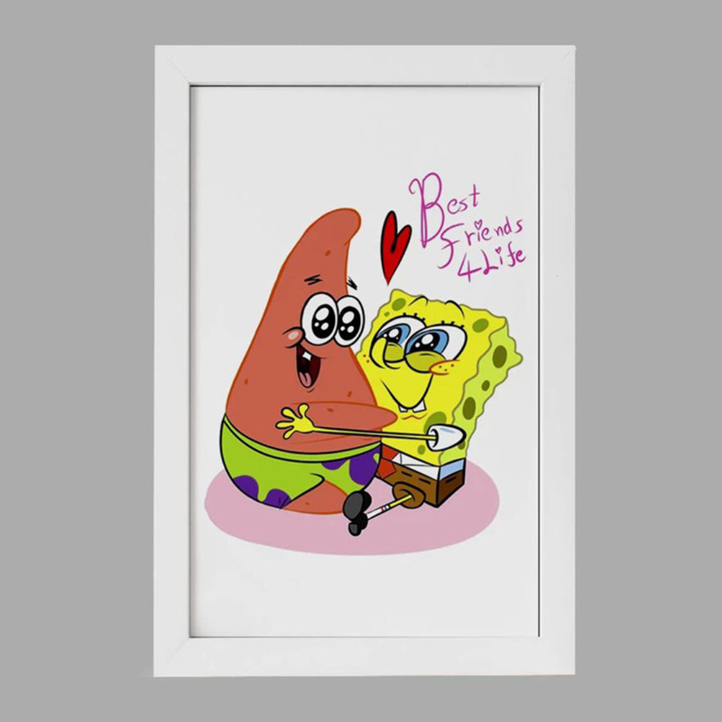 تابلو یاسین دکوراتیو مدل باب اسفنجی و پاتریک کد K122