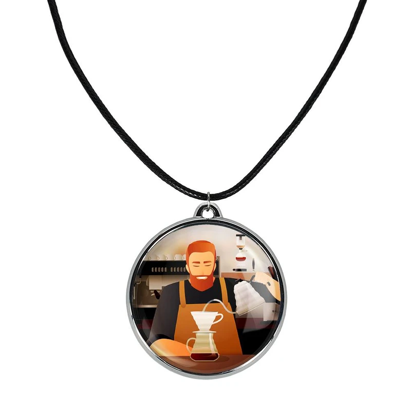 گردنبند خندالو مدل باریستا کافه چی کد 2813828139