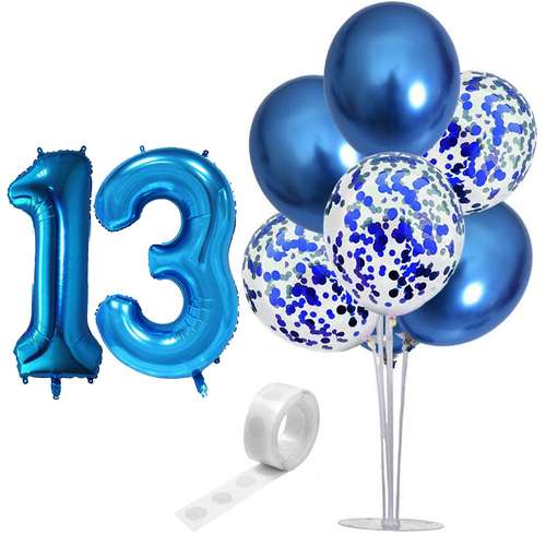 بادکنک آرایی مستر تم طرح کروم شیشه ای پولک دار کد 13 بسته 11 عددی