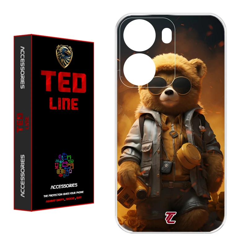 کاور تد لاین طرح خرس جنگی کد 1103 مناسب برای گوشی موبایل شیائومی Poco X7 Pro 5G