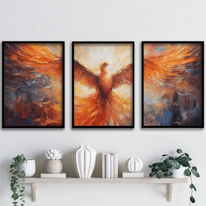 تابلو آتریسا طرح آبستره مدل ATA37 مجموعه 3 عددی 