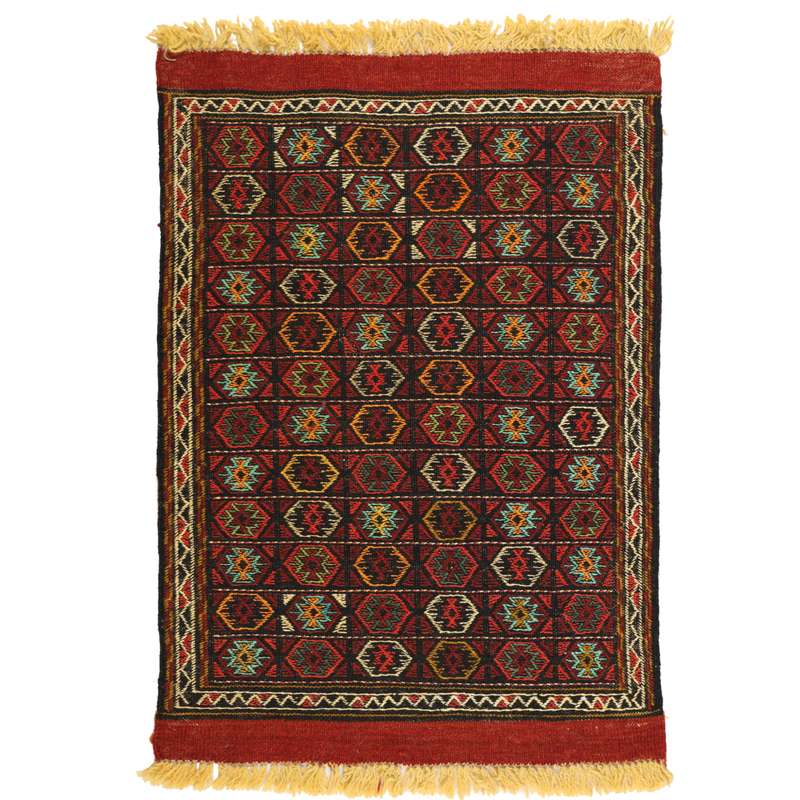 گلیم دستبافت نیم متری مدل کردی کد 1409403