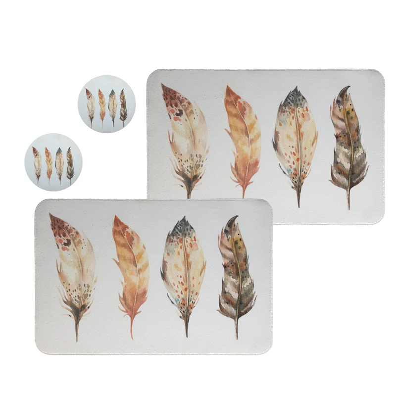 زیربشقابی طرح پر کد8208 مجموعه 2عددی همراه زیرلیوانی