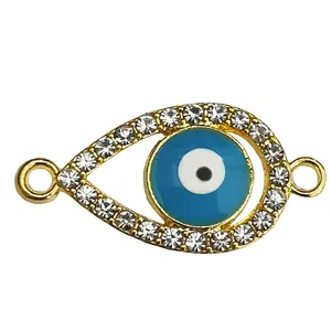 آویز دستبند مدل چشم و نظر  اشک نگین دار AD397